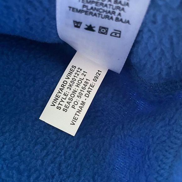 Vineyard Vines Boys' Tide Blue Snap-Placket Harbor Fleece Shep Shirt NWT Large - Picture 9 of 9